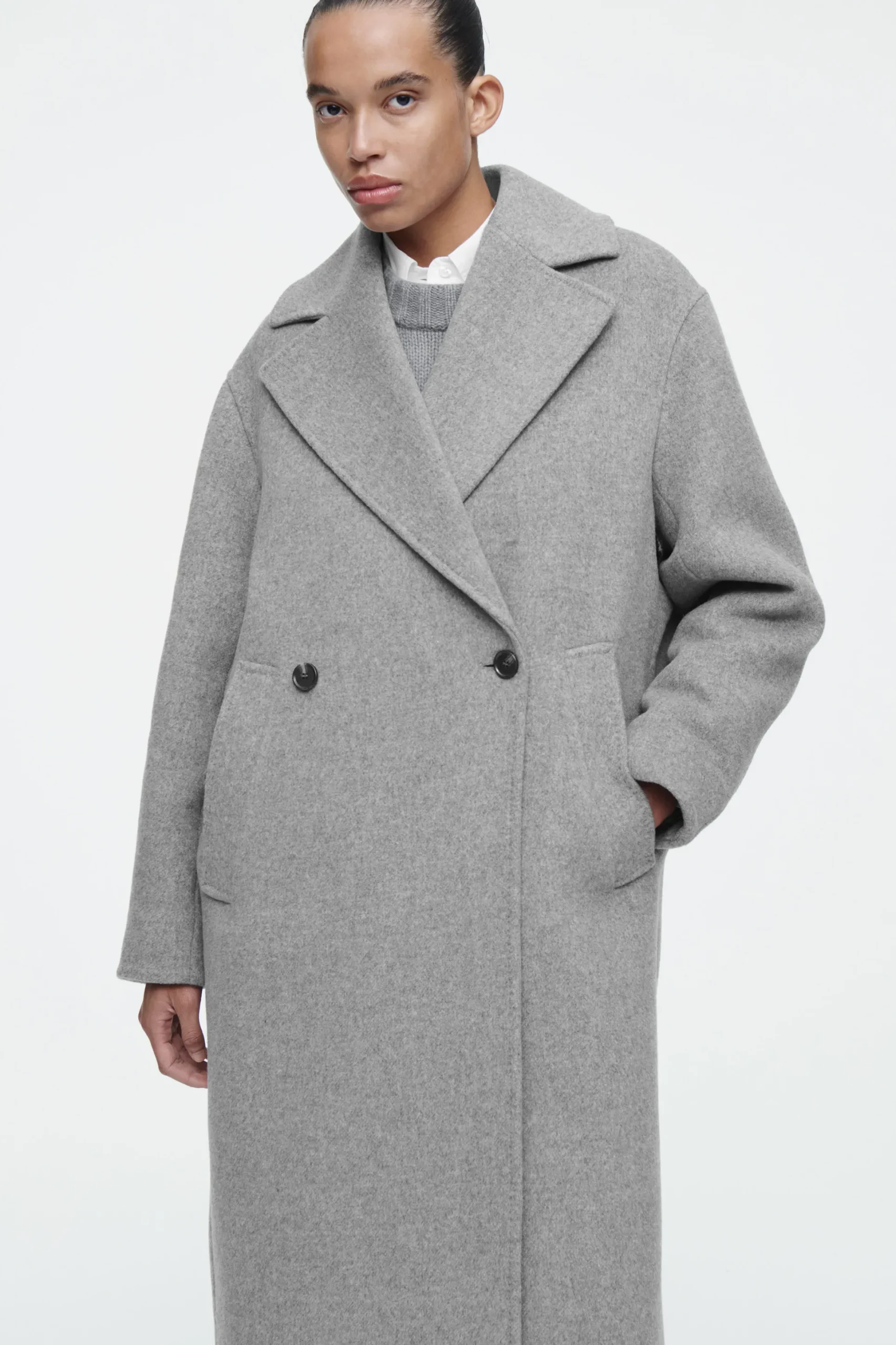 ABRIGO DE LANA OVERSIZE DE DOBLE BOTONADURA*COS Fashion