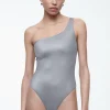 BAÑADOR DE UN SOLO HOMBRO METÁLICO*COS Discount