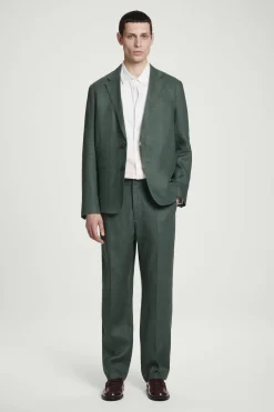 BLAZER DE LINO CON BOTONADURA SENCILLA*COS Discount
