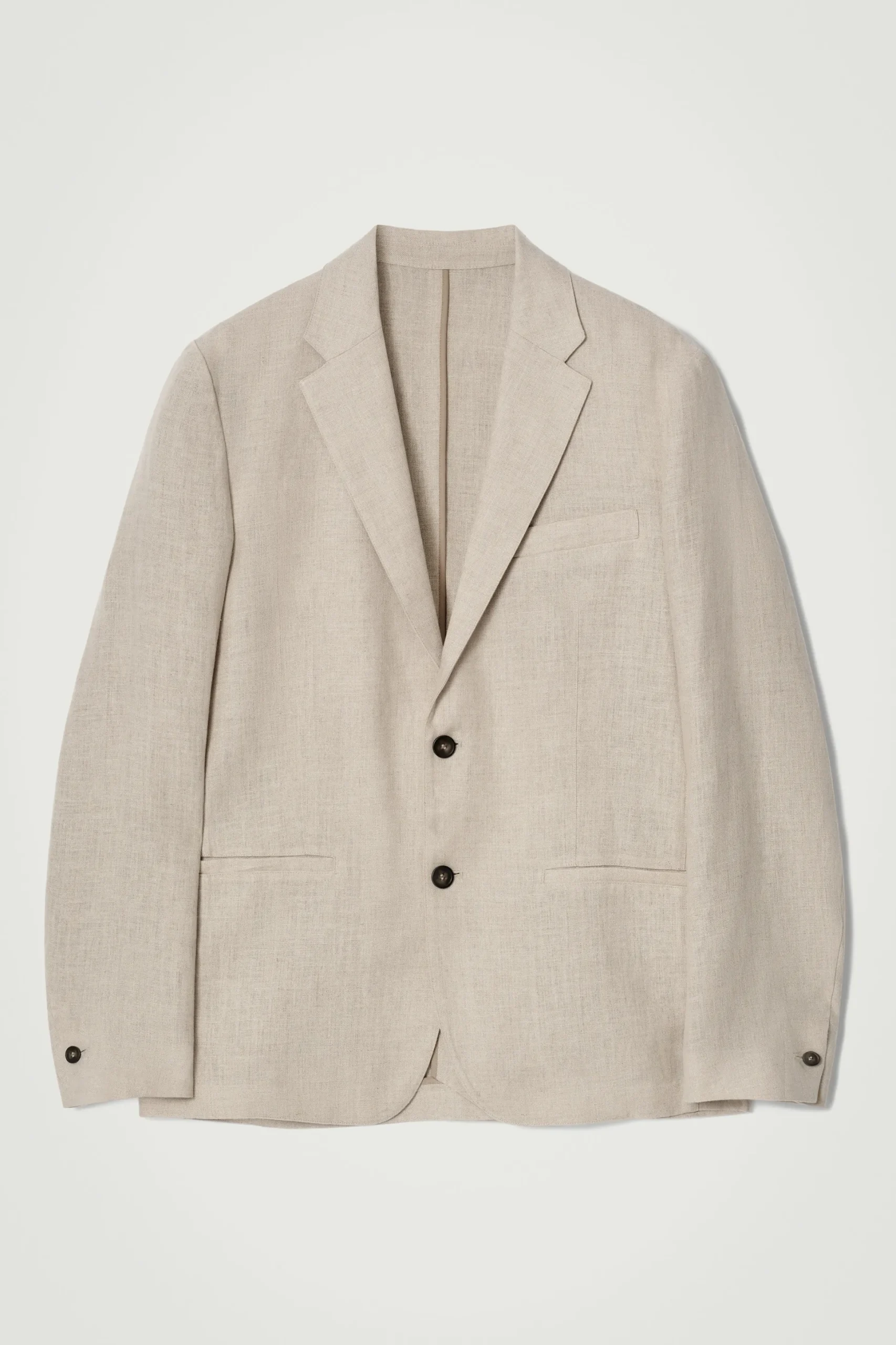 BLAZER DE LINO CON BOTONADURA SENCILLA*COS Fashion