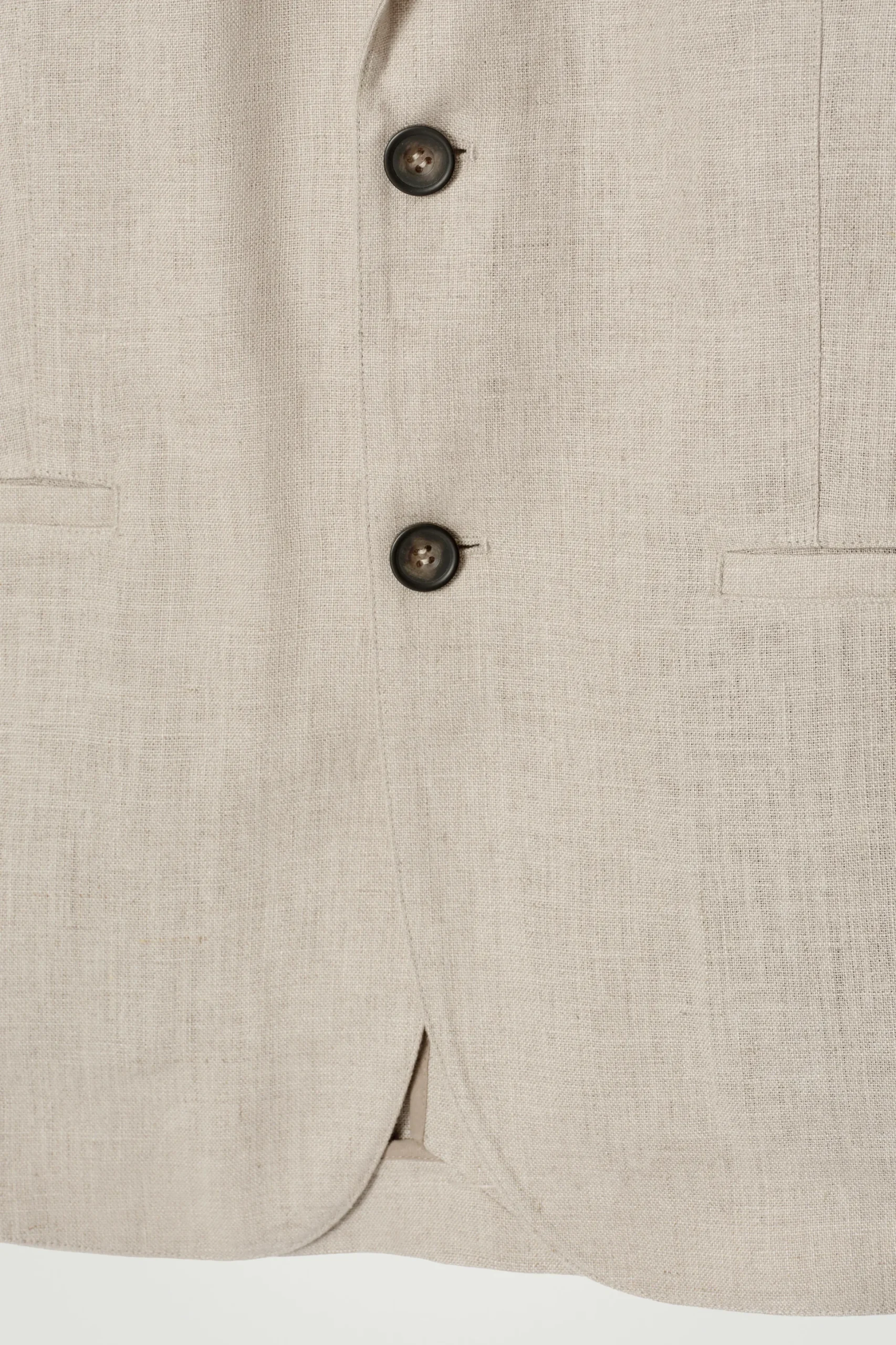 BLAZER DE LINO CON BOTONADURA SENCILLA*COS Fashion