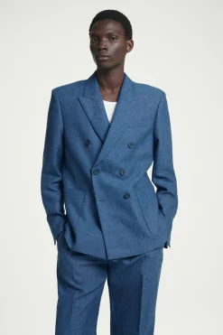BLAZER DE LINO DOBLE BOTONADURA REGULAR FIT*COS Online