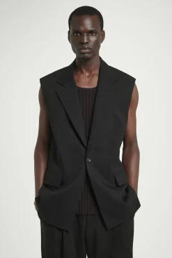BLAZER SIN MANGAS EN MEZCLA DE LINO*COS Discount