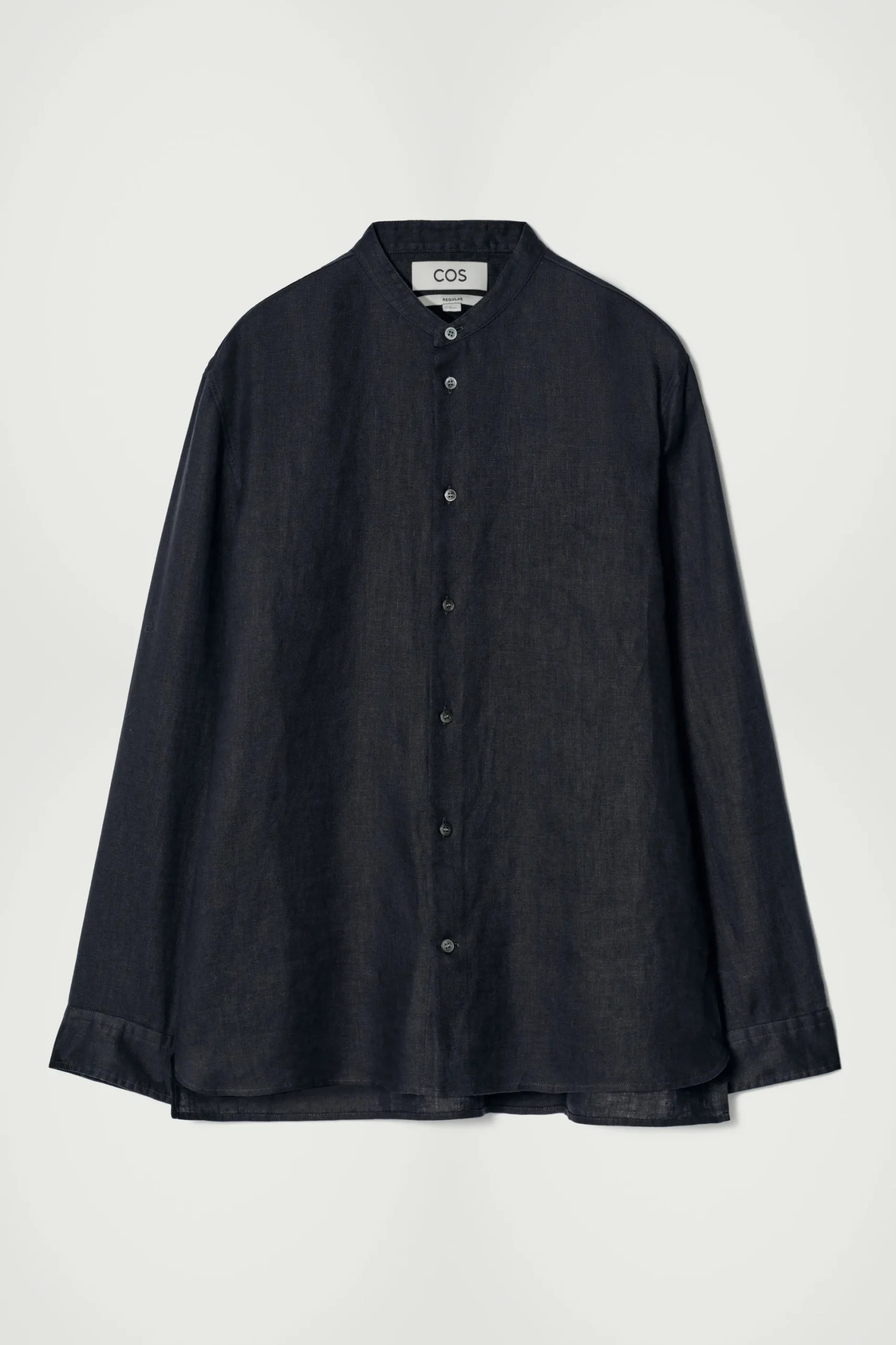 CAMISA DE LINO CON CUELLO MAO*COS Clearance
