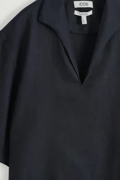 CAMISA DE LINO CON CUELLO ABIERTO*COS Hot