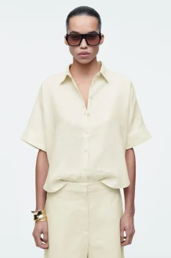 CAMISA DE LINO DE MANGA CORTA*COS Fashion