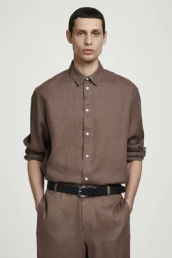 CAMISA DE LINO DE MANGA LARGA RELAXED FIT*COS Discount