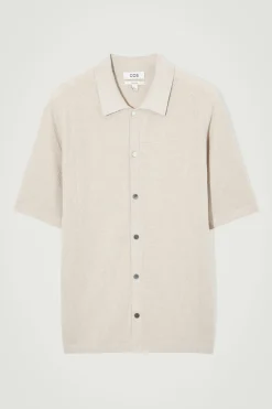 CAMISA DE LINO EN PUNTO DE CANALÉ RELAXED FIT*COS Online