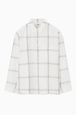 CAMISA OVERSIZE A CUADROS DE MEDIA TAPETA*COS Hot