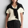 CAMISETA DE ALGODÓN CON CUELLO DE PICO*COS Best