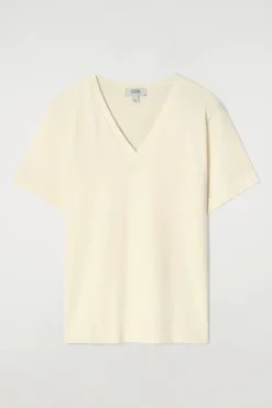 CAMISETA DE ALGODÓN CON CUELLO DE PICO*COS Best