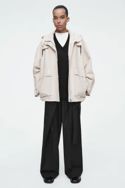 CHAQUETA FUNCIONAL DE ALGODÓN CON CAPUCHA*COS Fashion