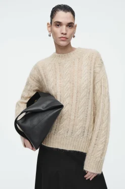JERSEY DE MOHAIR EN PUNTO TRENZADO*COS Online