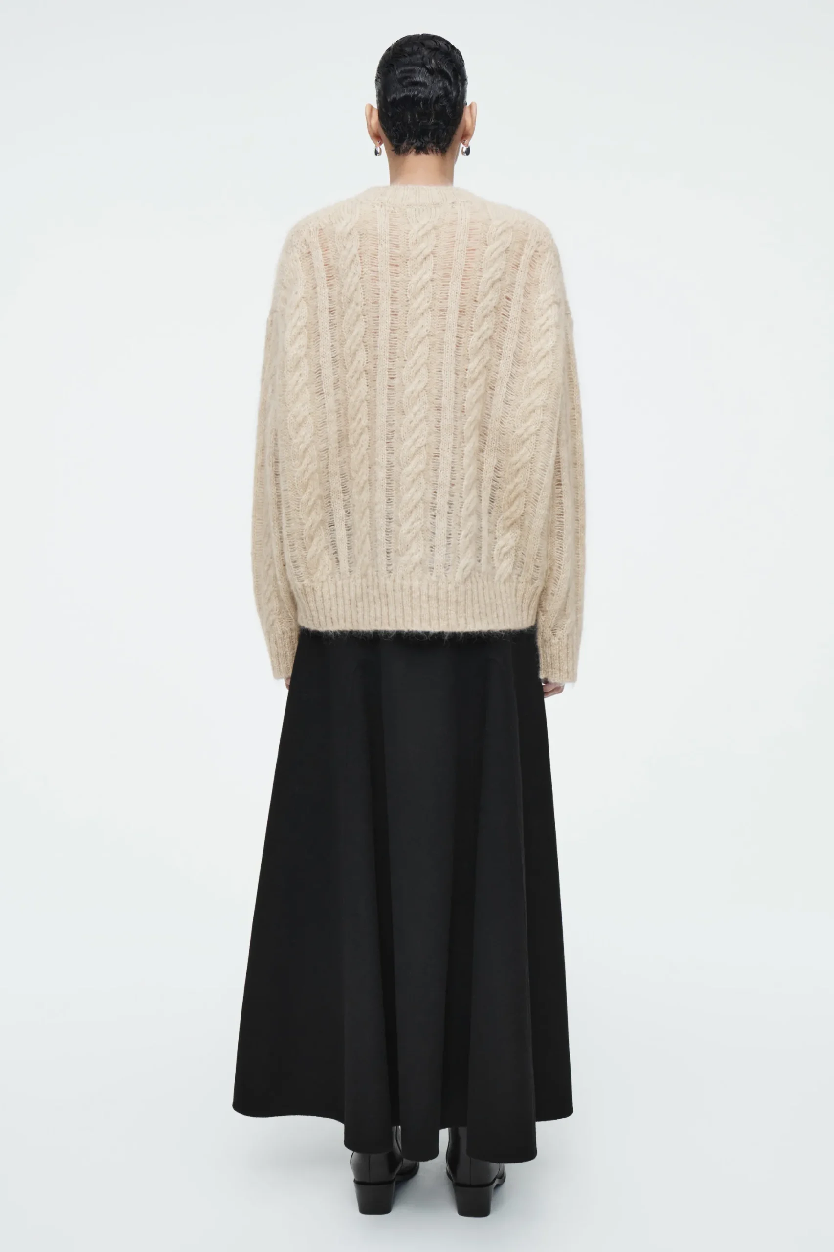 JERSEY DE MOHAIR EN PUNTO TRENZADO*COS Online