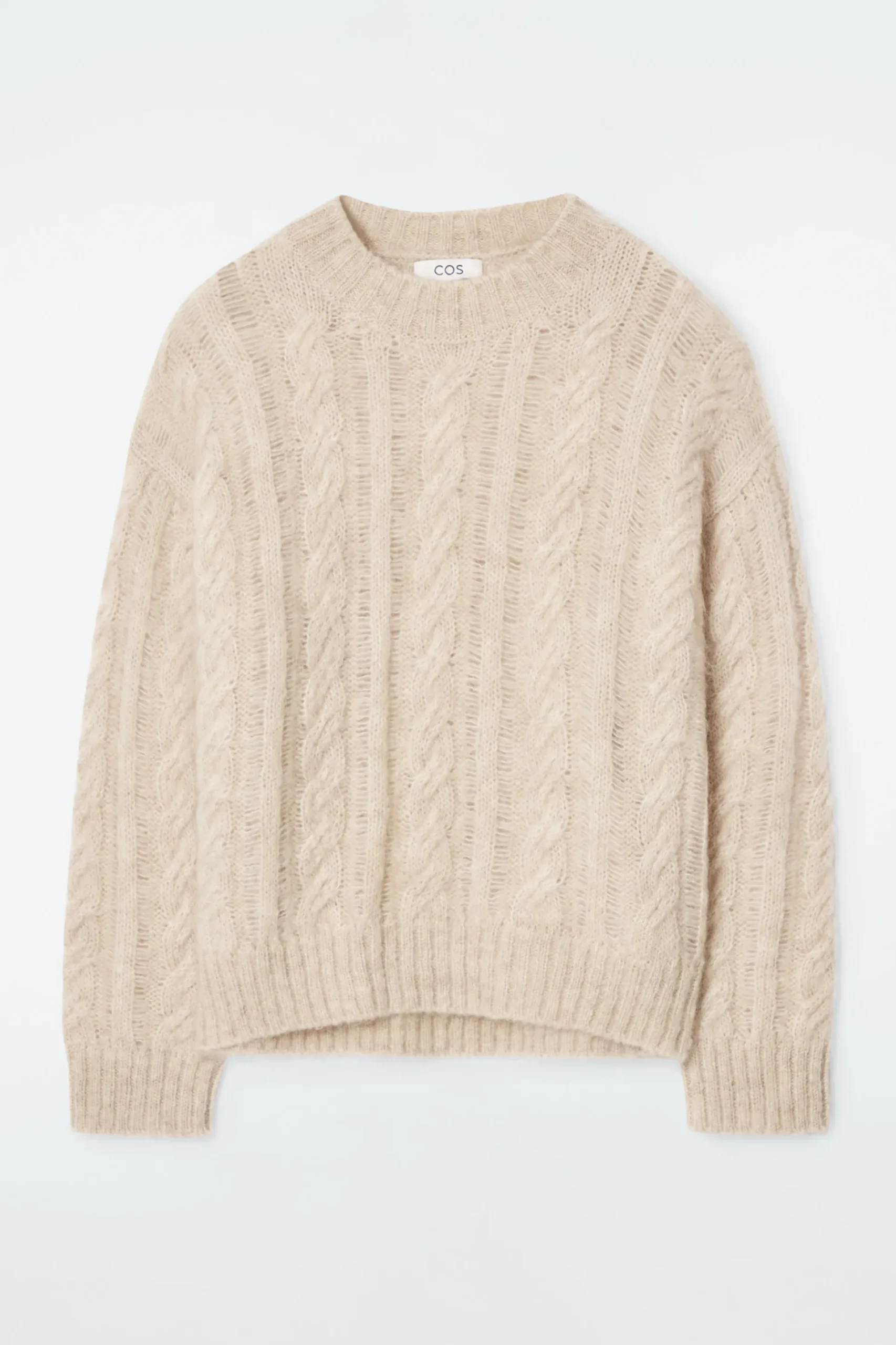 JERSEY DE MOHAIR EN PUNTO TRENZADO*COS Online