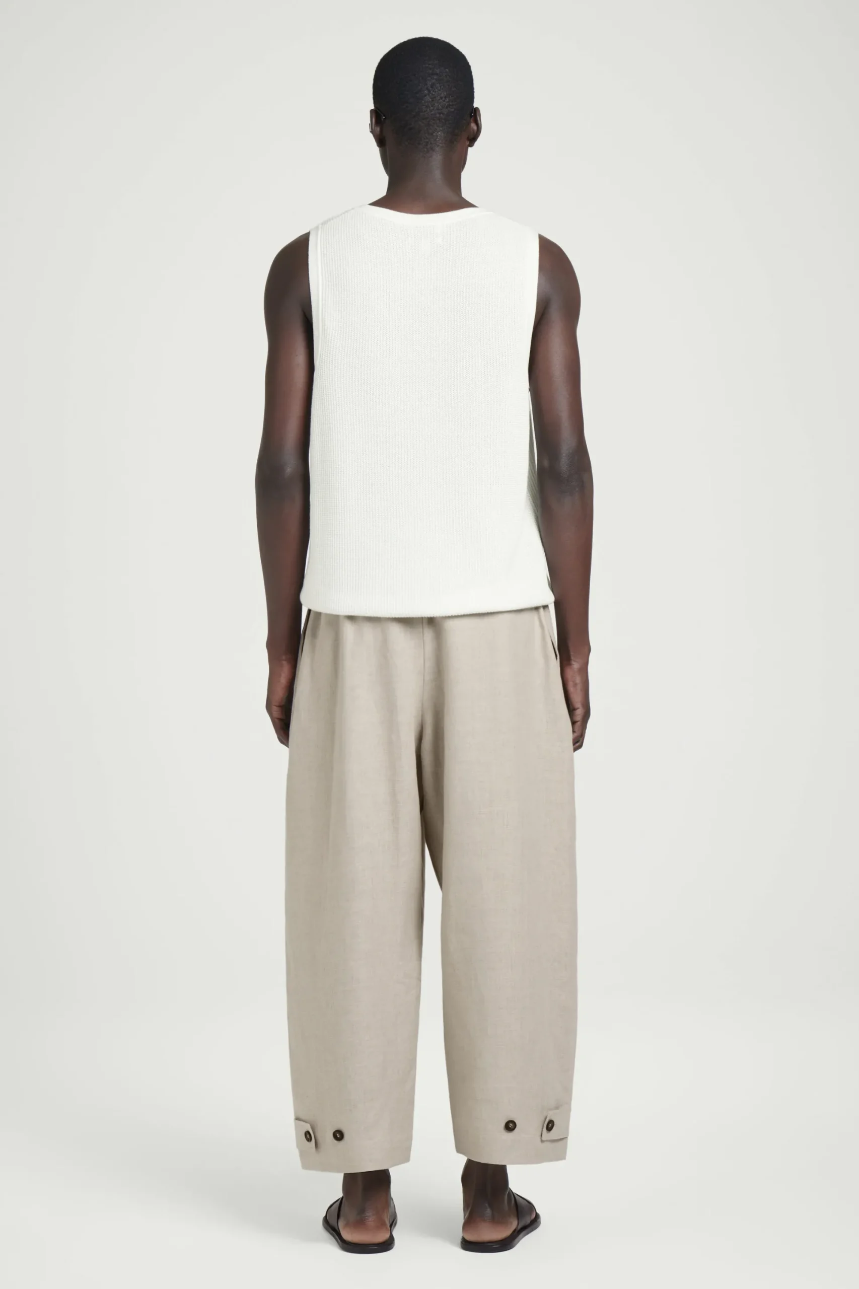 PANTALÓN ANCHO DE LINO CON CINTURA ELÁSTICA*COS Hot