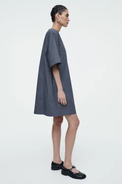 VESTIDO CAMISERO OVERSIZE DE POPELINA CON PANELES*COS Outlet