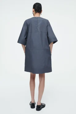 VESTIDO CAMISERO OVERSIZE DE POPELINA CON PANELES*COS Outlet