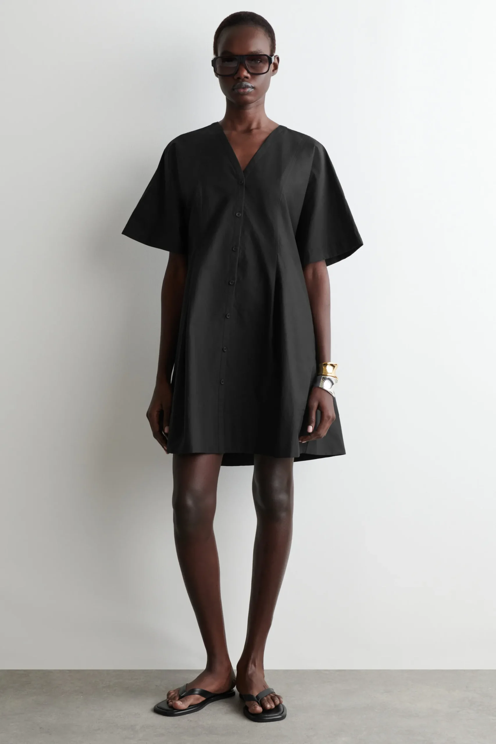 VESTIDO CORTO EVASÉ PLISADO*COS Discount