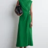VESTIDO MIDI CON DETALLE DE NUDO*COS Fashion