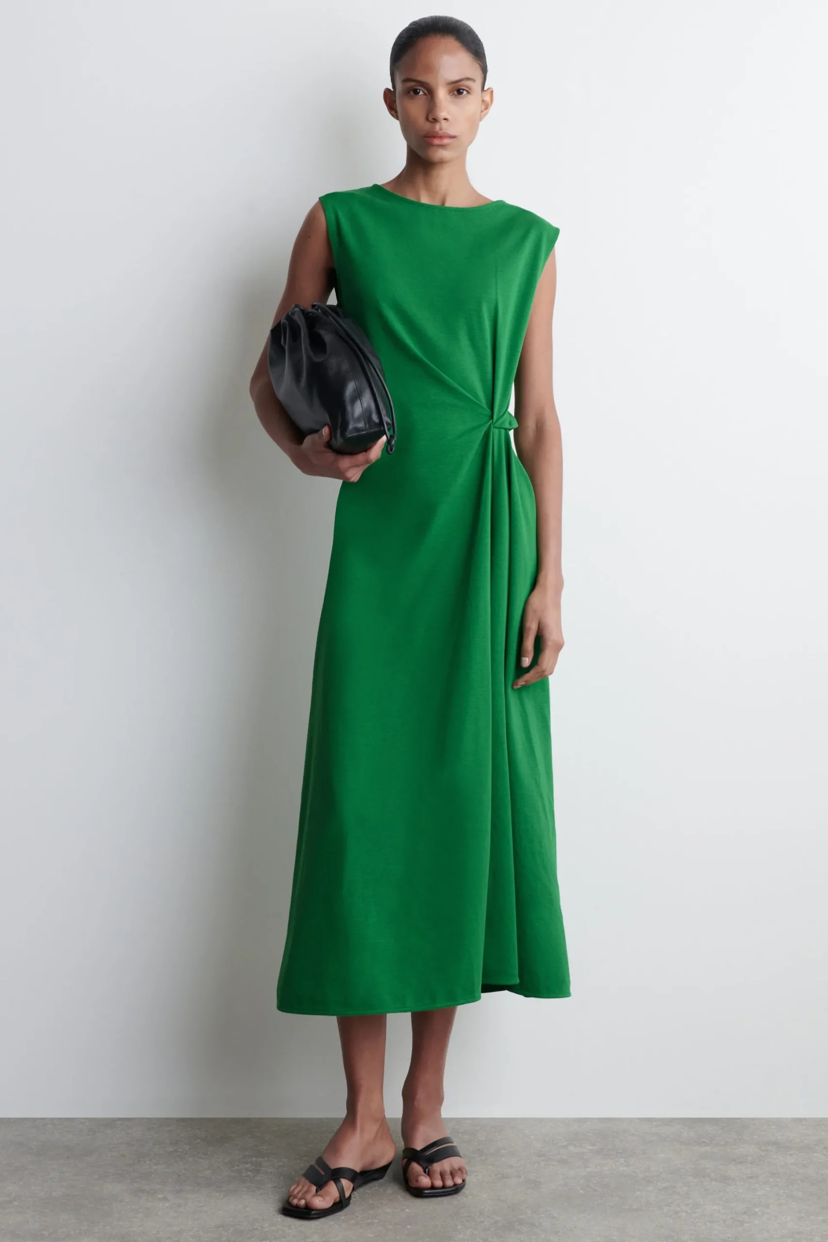 VESTIDO MIDI CON DETALLE DE NUDO*COS Fashion