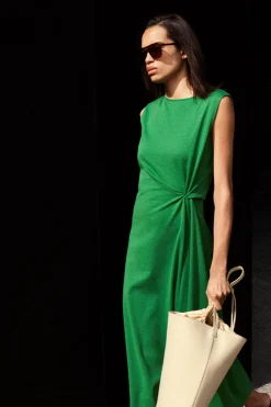 VESTIDO MIDI CON DETALLE DE NUDO*COS Fashion