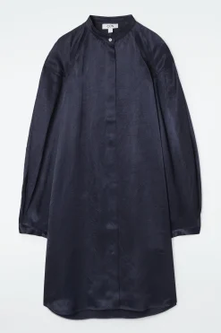VESTIDO MIDI DE SATÉN CON DETALLE PLISADO*COS Clearance