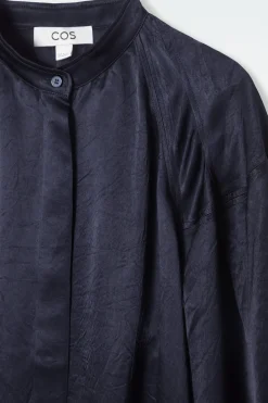 VESTIDO MIDI DE SATÉN CON DETALLE PLISADO*COS Clearance